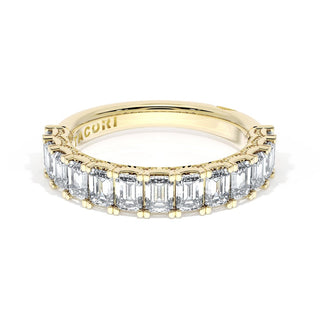 Emerald Cut Diamond Eternity Band in 18kt Yellow Gold