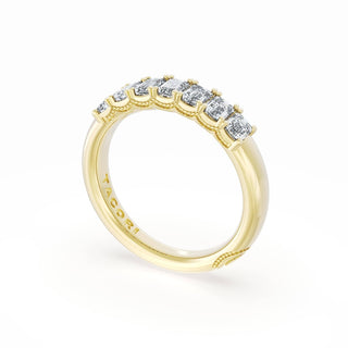 Emerald Cut Diamond Eternity Band in 18kt Yellow Gold