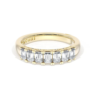 Emerald Cut Diamond Eternity Band in 18kt Yellow Gold