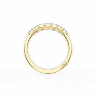 Emerald Cut Diamond Eternity Band in 18kt Yellow Gold