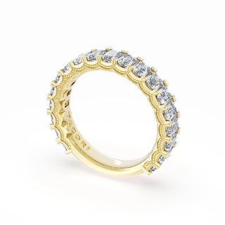Emerald Cut Diamond Eternity Band in 18kt Yellow Gold