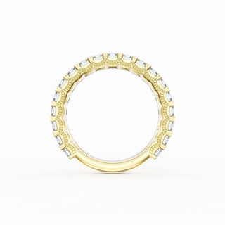 Emerald Cut Diamond Eternity Band in 18kt Yellow Gold