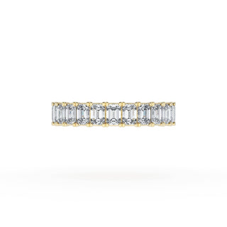 Emerald Cut Diamond Eternity Band in 18kt Yellow Gold