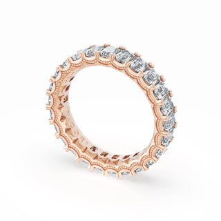 Emerald Cut Diamond Eternity Band in 18kt Rose Gold