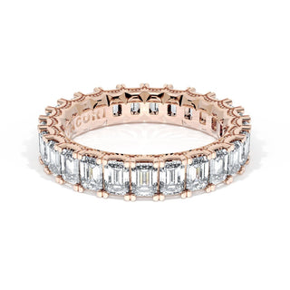 Emerald Cut Diamond Eternity Band in 18kt Rose Gold