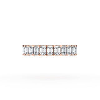 Emerald Cut Diamond Eternity Band in 18kt Rose Gold