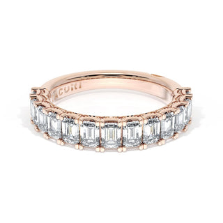 Emerald Cut Diamond Eternity Band in 18kt Rose Gold