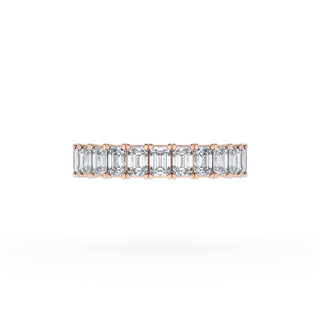 Emerald Cut Diamond Eternity Band in 18kt Rose Gold