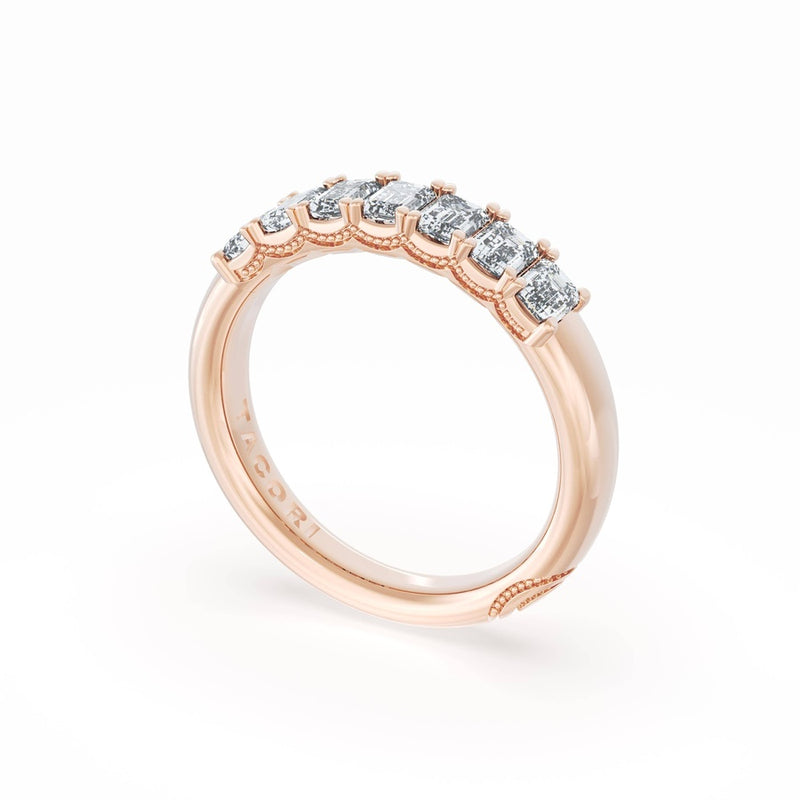 Emerald Cut Diamond Eternity Band in 18kt Rose Gold