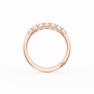 Emerald Cut Diamond Eternity Band in 18kt Rose Gold