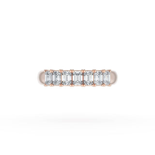 Emerald Cut Diamond Eternity Band in 18kt Rose Gold