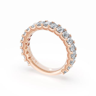 Emerald Cut Diamond Eternity Band in 18kt Rose Gold