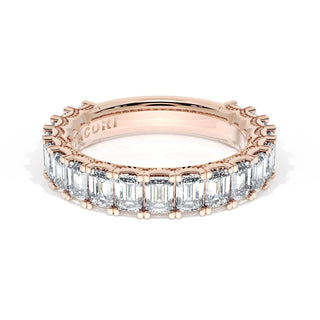 Emerald Cut Diamond Eternity Band in 18kt Rose Gold