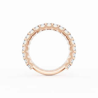 Emerald Cut Diamond Eternity Band in 18kt Rose Gold
