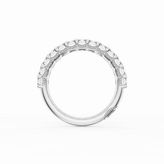Emerald Cut Diamond Eternity Band in Platinum