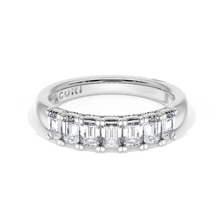Emerald Cut Diamond Eternity Band in Platinum