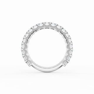 Emerald Cut Diamond Eternity Band in Platinum