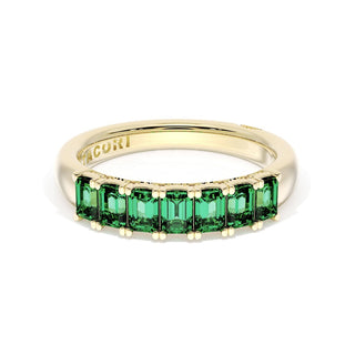 Emerald Cut Emerald Eternity Band in 18kt Yellow Gold