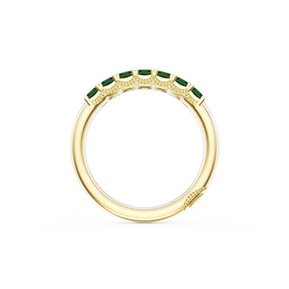 Emerald Cut Emerald Eternity Band in 18kt Yellow Gold