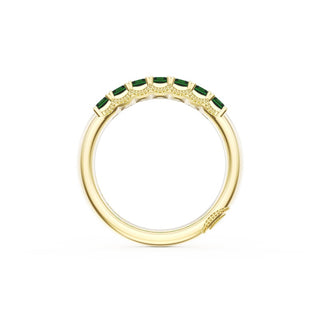 Emerald Cut Emerald Eternity Band in 14kt Yellow Gold