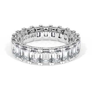 Emerald Cut Diamond Eternity Band in 14kt White Gold