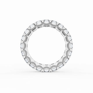 Emerald Cut Diamond Eternity Band in 18kt White Gold