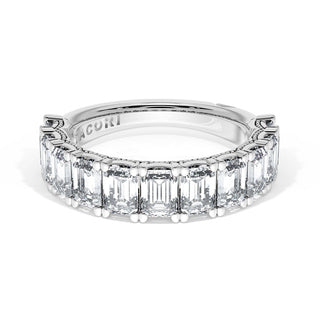 Emerald Cut Diamond Eternity Band in 14kt White Gold
