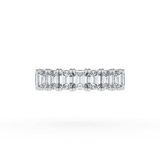 Emerald Cut Diamond Eternity Band in 14kt White Gold