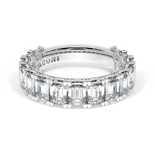 Emerald Cut Diamond Eternity Band in 14kt White Gold