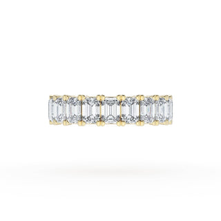 Emerald Cut Diamond Eternity Band in 14kt White Gold