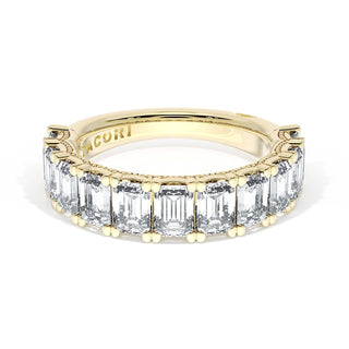 Emerald Cut Diamond Eternity Band in 14kt White Gold