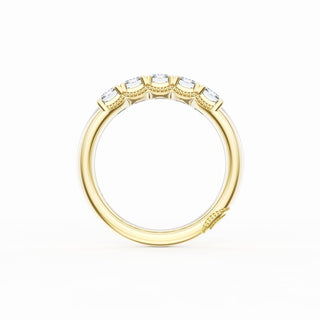 Emerald Cut Diamond Eternity Band in 14kt White Gold