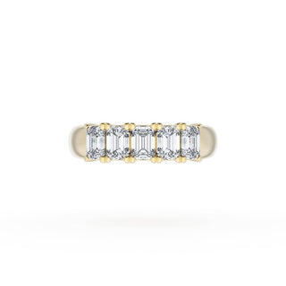 Emerald Cut Diamond Eternity Band in 14kt White Gold