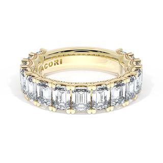 Emerald Cut Diamond Eternity Band in 14kt White Gold