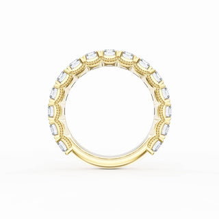 Emerald Cut Diamond Eternity Band in 18kt Yellow Gold