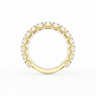 Emerald Cut Diamond Eternity Band in 14kt White Gold