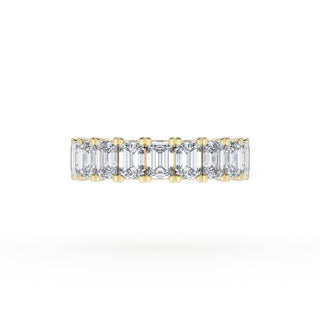 Emerald Cut Diamond Eternity Band in 18kt Yellow Gold