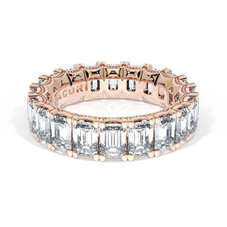 Emerald Cut Diamond Eternity Band in 18kt Rose Gold