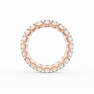Emerald Cut Diamond Eternity Band in 18kt Rose Gold