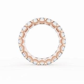 Emerald Cut Diamond Eternity Band in 14kt White Gold