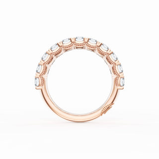Emerald Cut Diamond Eternity Band in 18kt Rose Gold