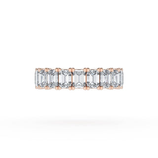 Emerald Cut Diamond Eternity Band in 18kt Rose Gold