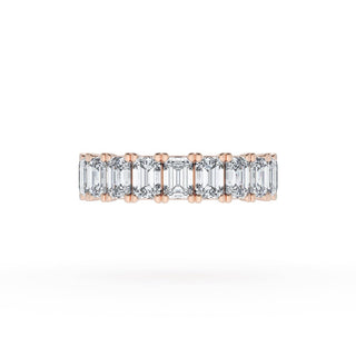 Emerald Cut Diamond Eternity Band in 14kt White Gold