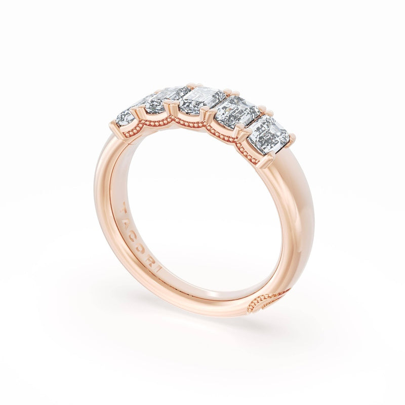 Emerald Cut Diamond Eternity Band in 18kt Rose Gold