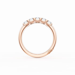 Emerald Cut Diamond Eternity Band in 18kt Rose Gold