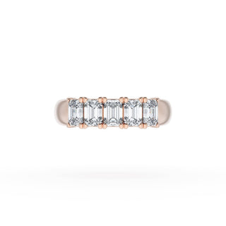 Emerald Cut Diamond Eternity Band in 18kt Rose Gold