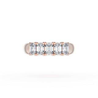 Emerald Cut Diamond Eternity Band in 14kt White Gold