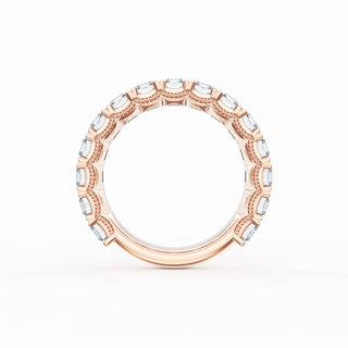 Emerald Cut Diamond Eternity Band in 18kt Rose Gold