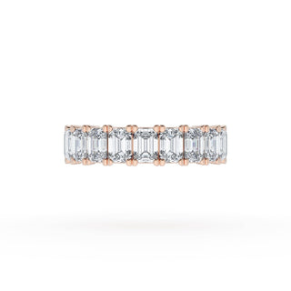 Emerald Cut Diamond Eternity Band in 18kt Rose Gold