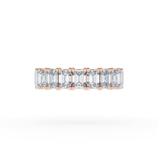 Emerald Cut Diamond Eternity Band in 14kt White Gold